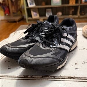 Adidas Men's Black and Silver Response Boost Sneakers